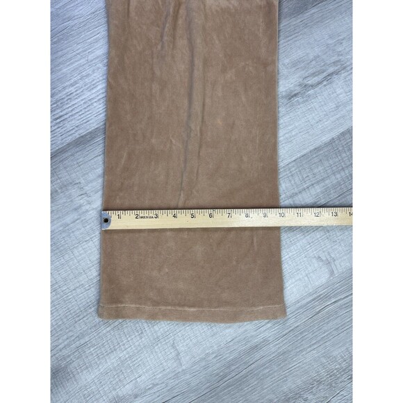 Vtg Juicy Couture Sweatpants Womens S Brown Velour Pocket Y2K Vintage Wide Leg R - Picture 9 of 13